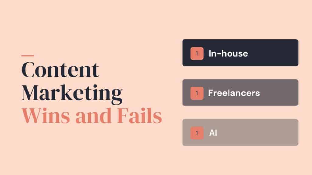 Multilingual content marketing progression showing three stages: in-house translation, freelancers, and AI, each fading out to illustrate where approaches fail before finding what works