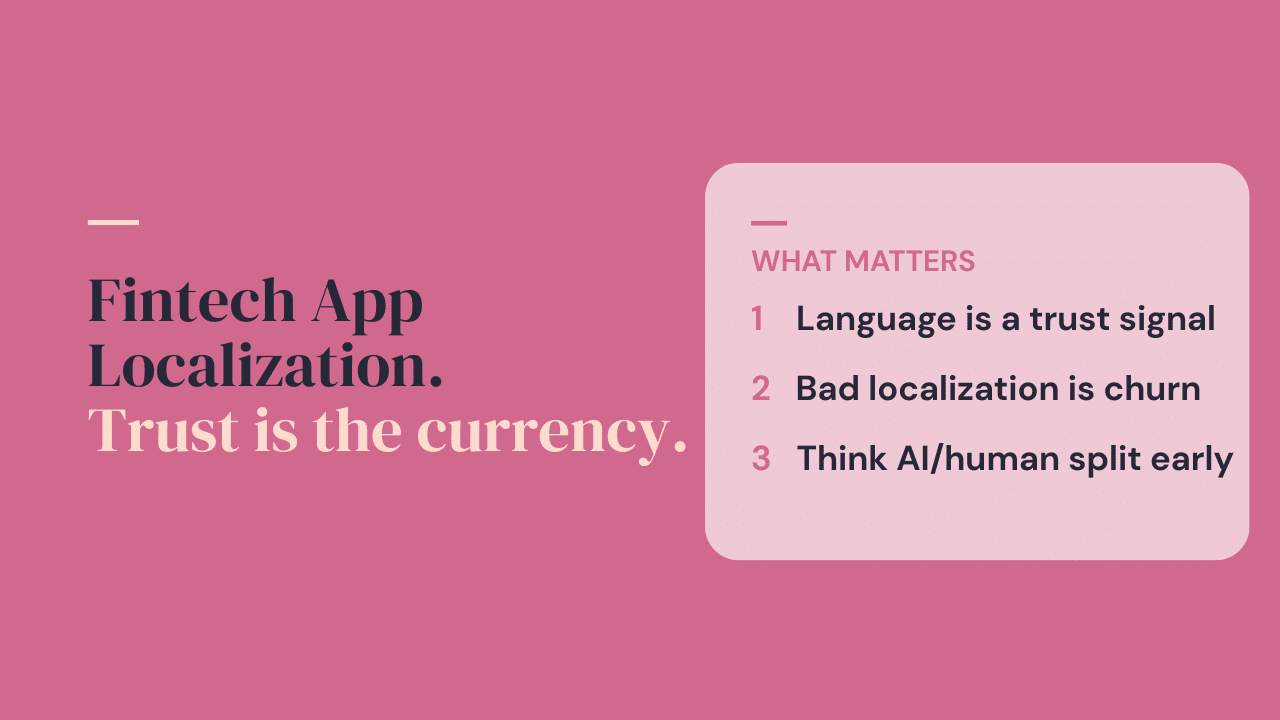 Fintech App Localization as Infrastructure, Not a Service — Native Localization